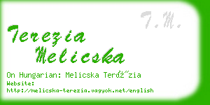 terezia melicska business card